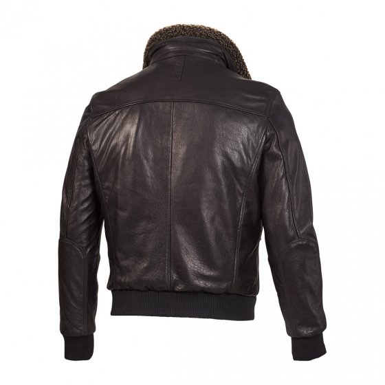 Blouson van Nieuw-Zeelands lamsleer 60 | Zwart