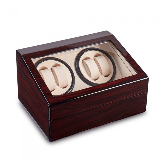 Houten watchwinder voor 4 horloges