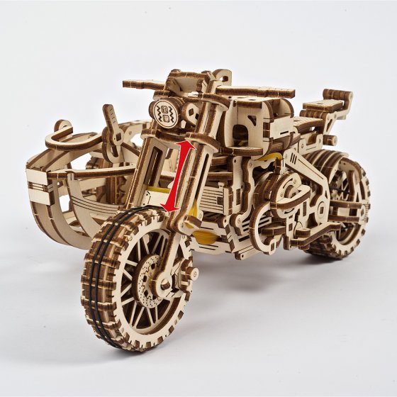 Houten model motorcross-bike 
