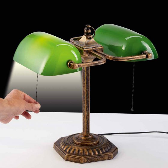 Dubbele bankierslamp 