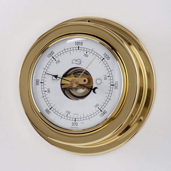 Analoge messing barometer