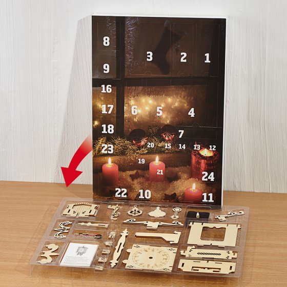 Adventskalender tafelklok 