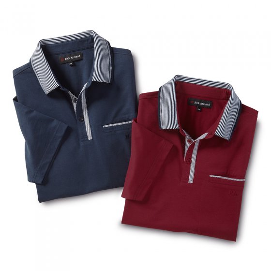 Jersey-poloshirt met contrasten 