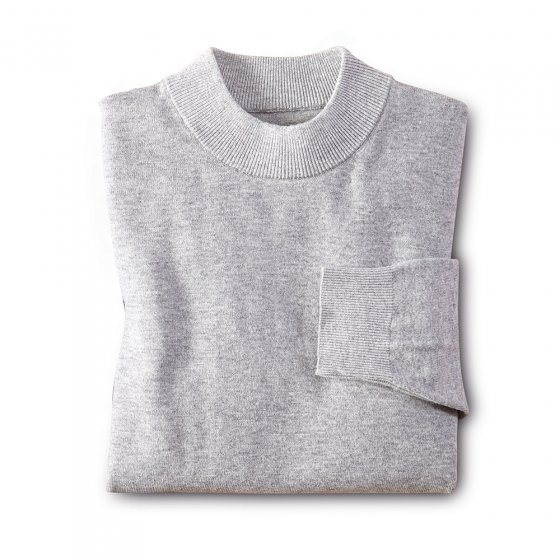 Trui met een opstaande kraag 3XL | Grijsgemêleerd