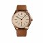 Herenhorloge rosé met leren bandje - 3
