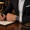 Luxe herenhorloge met leren band - 3