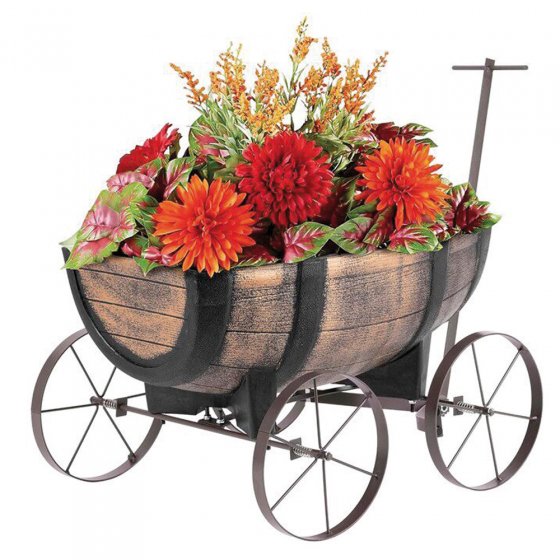 Plantenschotel op wieltjes 