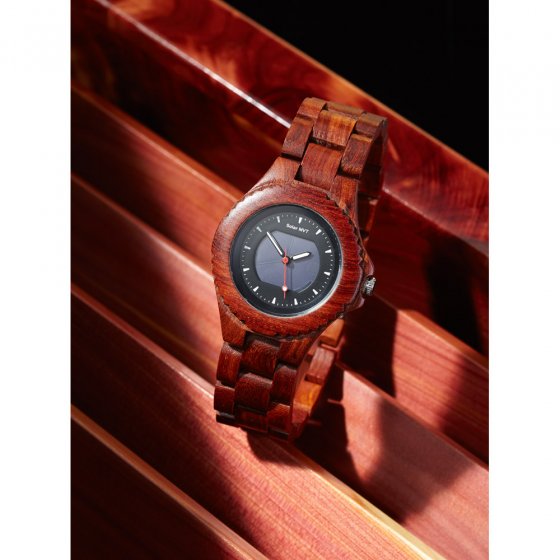 Houten solar horloge 