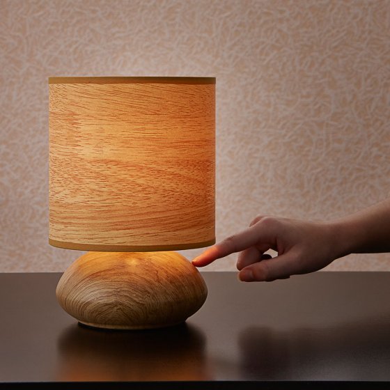 Touch-lamp in hout-decor 