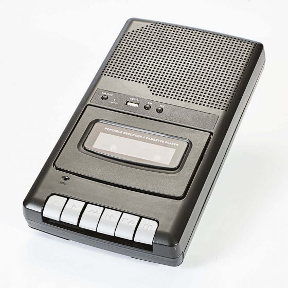Draagbaar cassette-opnameapparaat 
