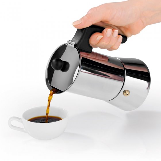 Edelstalen espressoapparaat 