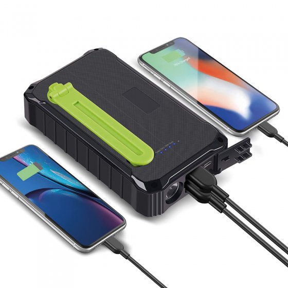 Solar-oplader met zwengel 