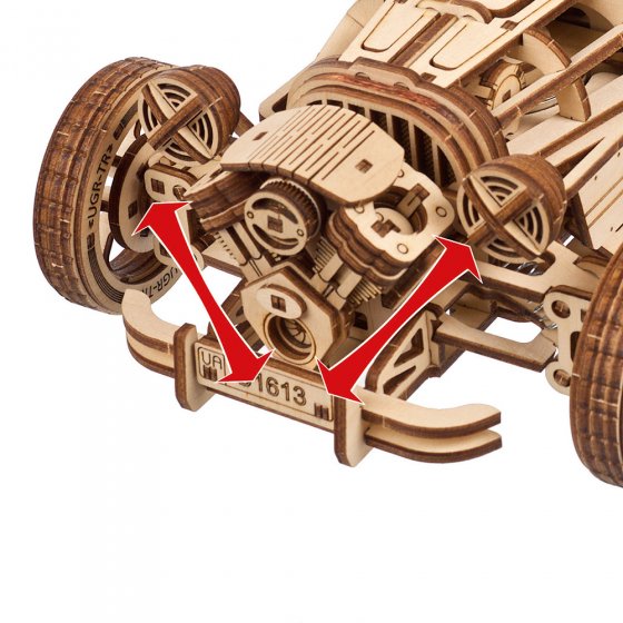 Houten model driewieler 