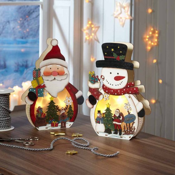 LED-kerstfiguren in set van 2
