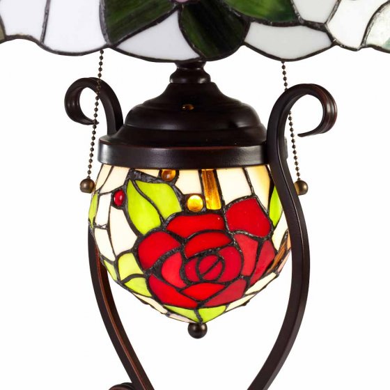 Tafellamp "Rozen" in Tiffany-stijl 