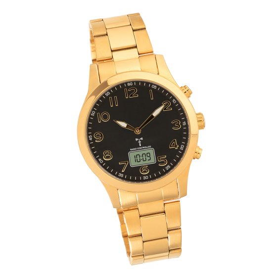 Gouden radio-armbandhorloge 