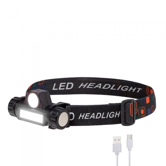2-in-1 afneembare hoofdlamp met hoofdband 