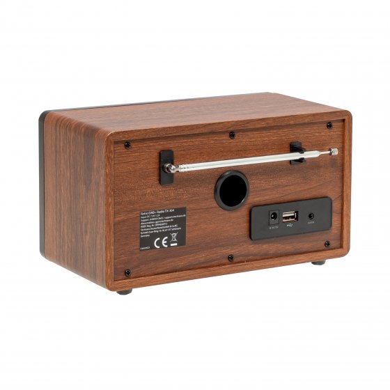 Retro DAB+-radio in houtlook 