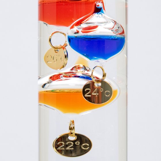 Galileo-glazen thermometer van 28 cm 