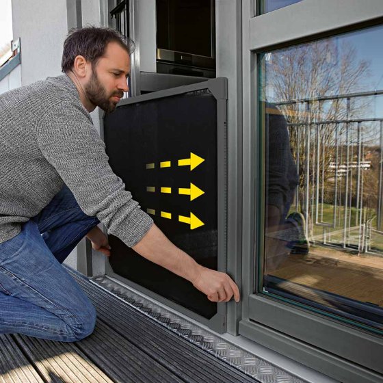 Telescopisch hor voor balkon- en terrasdeuren, antraciet 