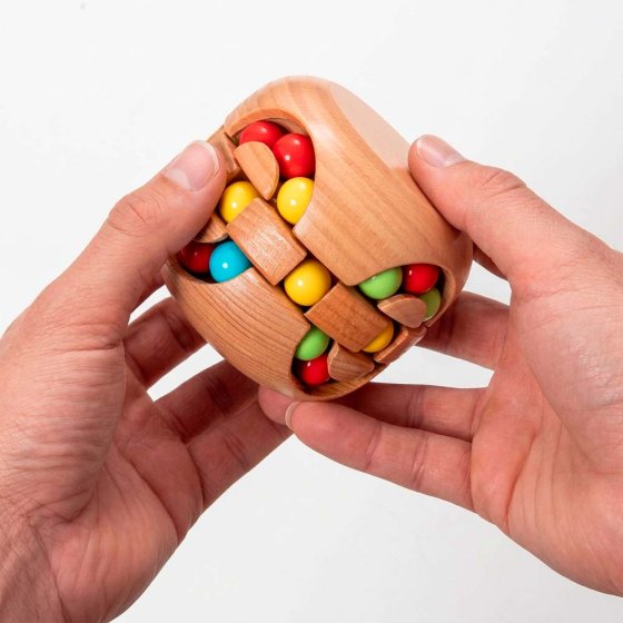 Houten knobbelspeelblokjes 