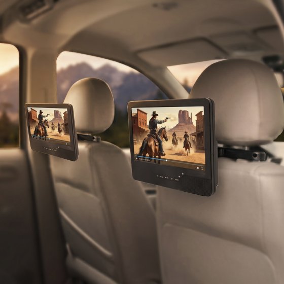 DVD-spelerduo voor in de auto 