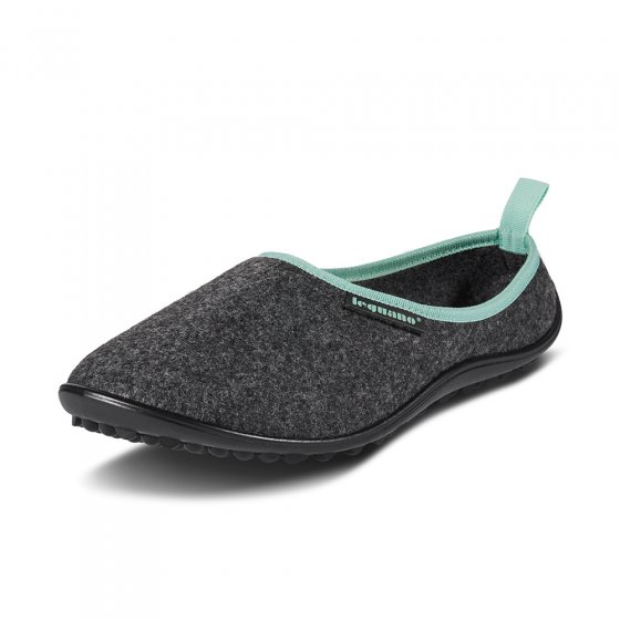 Acasa blotevoetenpantoffels grijs/mint 