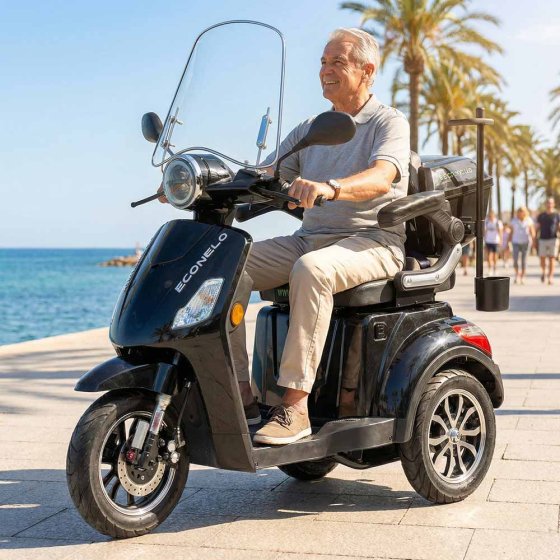 E-Mobil Denia, 3 wielen, lithiumaccu Grijs