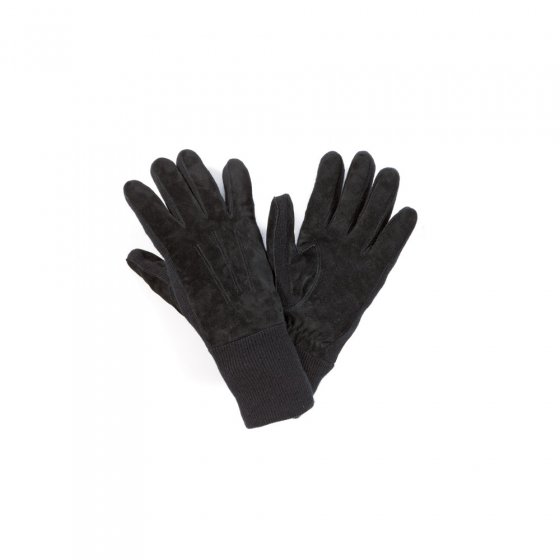 Lederhandschoenen met breiwerk