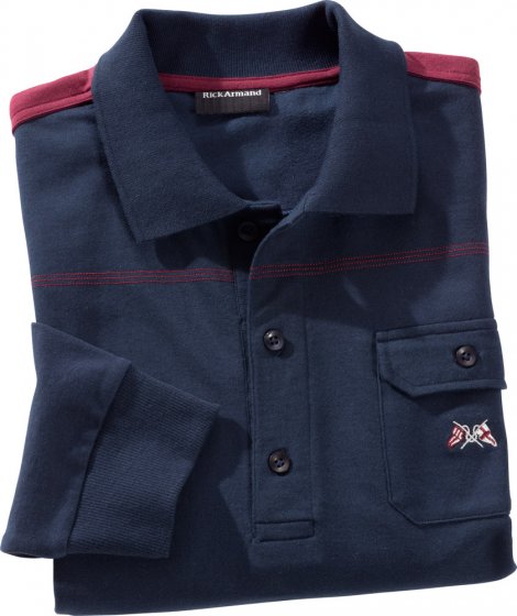 Lange mouwen shirt bordeaux+ marine als set 