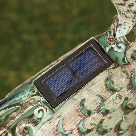 Decoratieve pauw met verlichting op zonne-energie 