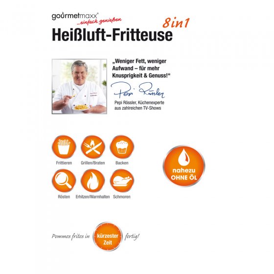 Heteluchtfriteuse 8in1 