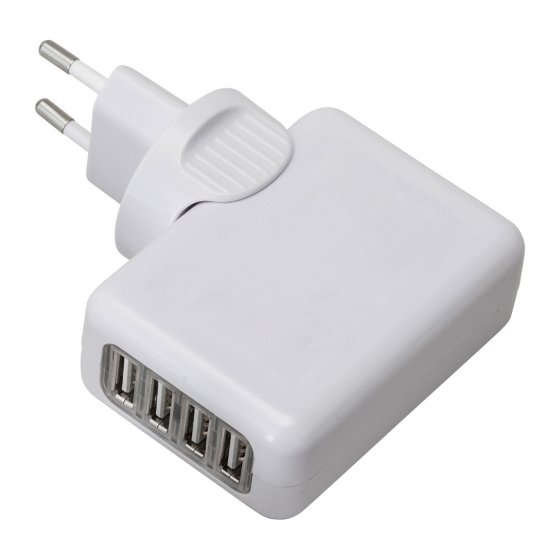 4-voudige USB-lader voor op reis