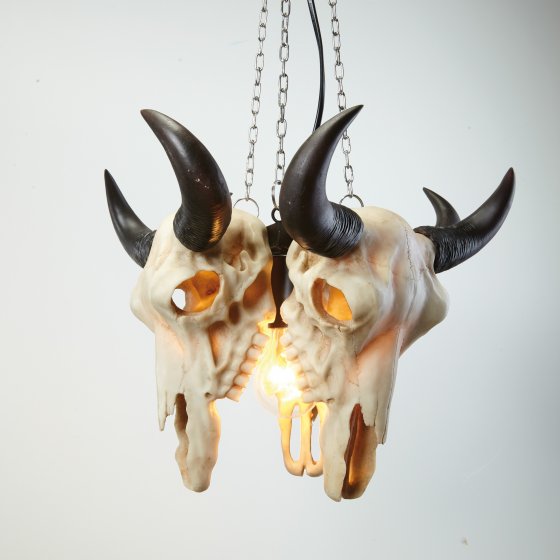 Hanglamp 'Longhorn-schedel' 