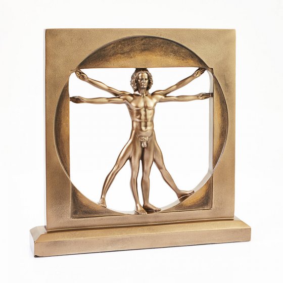 Gebronsd standbeeld ’Vitruvianer’