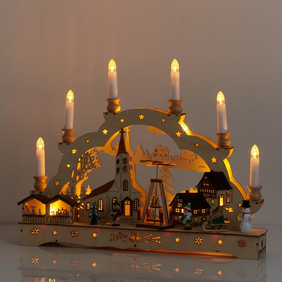 Kerstdecoratie met verlichting 