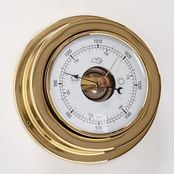 Analoge messing barometer