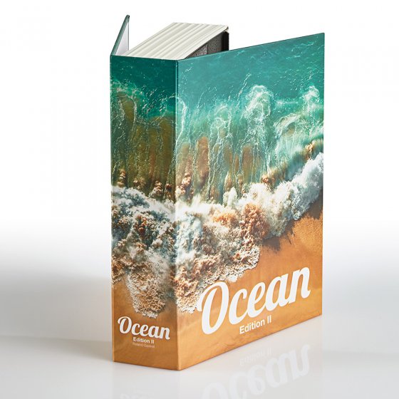 Boekcassette met cilinderslot  "Oceaan" 