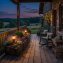 Lampen met vlammotief in houtlook - 4