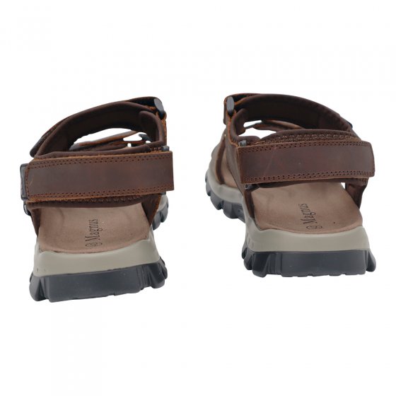 Extra lichte klittenbandsandaal van leer 