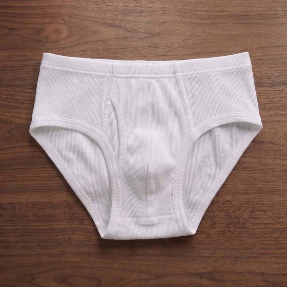 Fijne rib slips 9 (3XL) | Wit