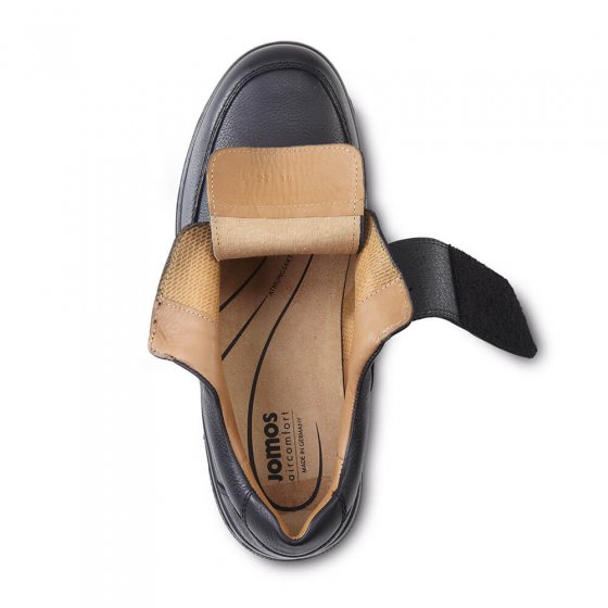 Extra wijde instappers met klittenband 41 | Zwart