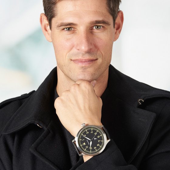 Pilotenhorloge Messerschmitt ’Triple XL’ Kwartsuurwerk