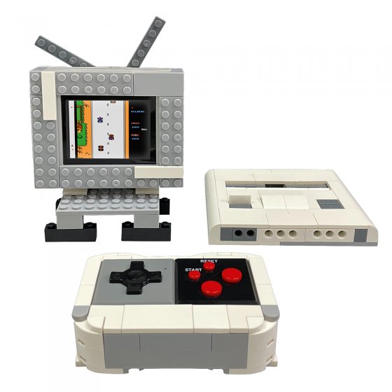 Retro-spelletjesconsole met modules