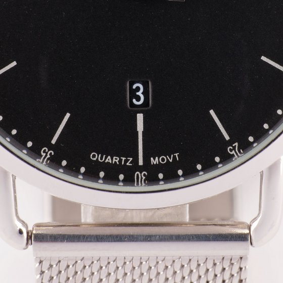 zilveren Milanese horloge 