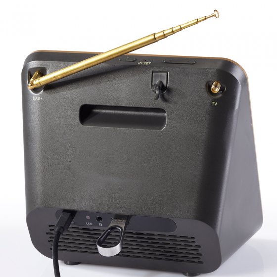 Draagbare dvb-T2 speler met DAB+-radio 