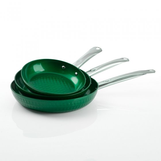 Pannenset met hoge rand ’Ceraflon Smaragd’