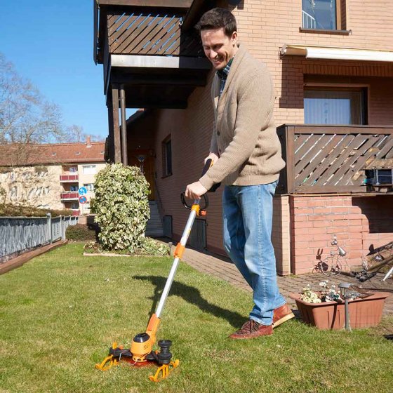 Accu-grastrimmer met geleiders 