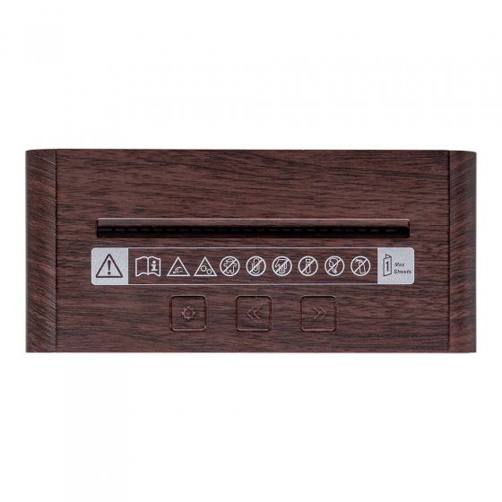 Tafelmodel papiervernietiger met klok