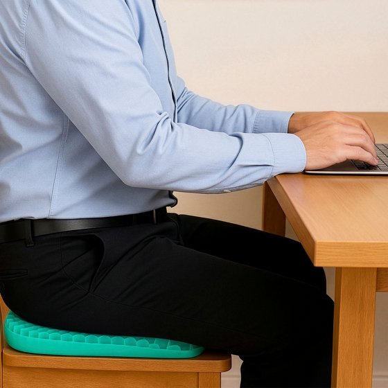 Zitkussen met honingraatstructuur